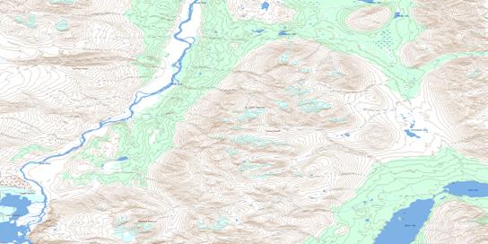 Cottonwood Lakes Topo Map 115A05 at 1:50,000 scale - National Topographic System of Canada (NTS) - Toporama map