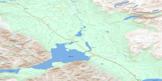 Kathleen Lakes Topo Map 115A11 at 1:50,000 scale - National Topographic System of Canada (NTS) - Toporama map