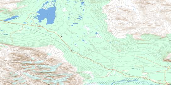 Kloo Lake Topo Map 115A13 at 1:50,000 scale - National Topographic System of Canada (NTS) - Toporama map