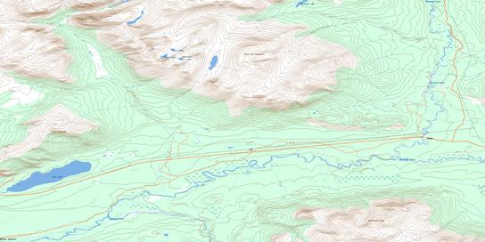Canyon Topo Map 115A14 at 1:50,000 scale - National Topographic System of Canada (NTS) - Toporama map