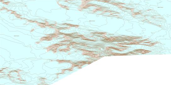 Mount Vancouver Topographic map 115B05 at 1:50,000 Scale