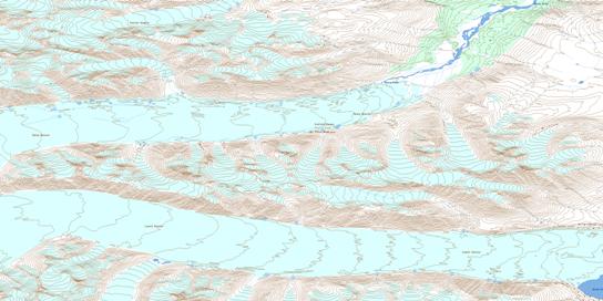 Felsite Glacier Topo Map 115B08 at 1:50,000 scale - National Topographic System of Canada (NTS) - Toporama map