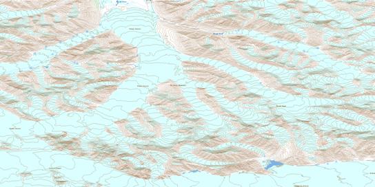 Kluane Glacier Topographic map 115B14 at 1:50,000 Scale