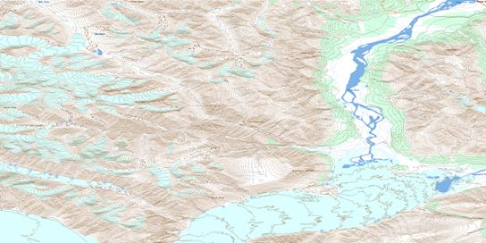 Slims River Topographic map 115B15 at 1:50,000 Scale