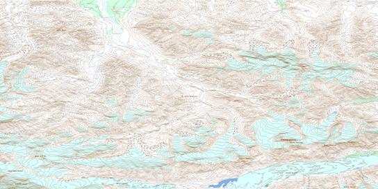 Tempest Mountain Topo Map 115F08 at 1:50,000 scale - National Topographic System of Canada (NTS) - Toporama map