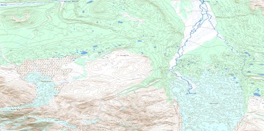 Brooke Creek Topo Map 115F10 at 1:50,000 scale - National Topographic System of Canada (NTS) - Toporama map