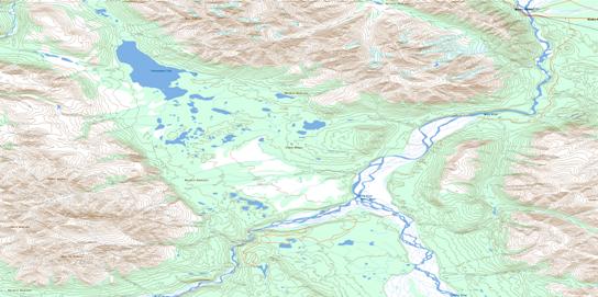 Canyon Mountain Topo Map 115F15 at 1:50,000 scale - National Topographic System of Canada (NTS) - Toporama map