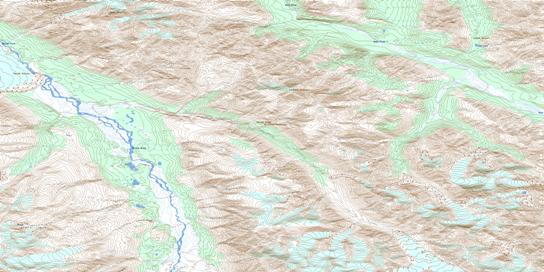 Bighorn Creek Topo Map 115G03 at 1:50,000 scale - National Topographic System of Canada (NTS) - Toporama map