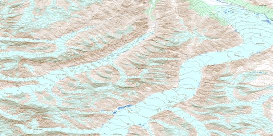 Donjek Glacier Topographic map 115G04 at 1:50,000 Scale