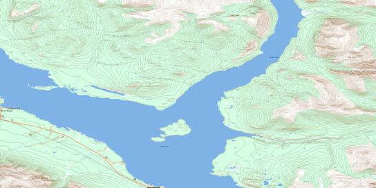 Burwash Landing Topo Map 115G07 at 1:50,000 scale - National Topographic System of Canada (NTS) - Toporama map