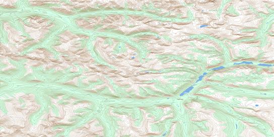 Gladstone Creek Topo Map 115G08 at 1:50,000 scale - National Topographic System of Canada (NTS) - Toporama map