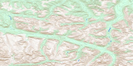 Talbot Creek Topo Map 115G09 at 1:50,000 scale - National Topographic System of Canada (NTS) - Toporama map
