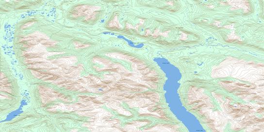 Serpenthead Lake Topo Map 115G10 at 1:50,000 scale - National Topographic System of Canada (NTS) - Toporama map