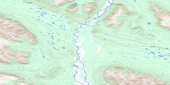 Lynx Creek Topo Map 115G12 at 1:50,000 scale - National Topographic System of Canada (NTS) - Toporama map