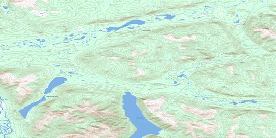 Toshingermann Lakes Topographic map 115G14 at 1:50,000 Scale