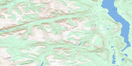 Sekulmun Lake Topo Map 115H05 at 1:50,000 scale - National Topographic System of Canada (NTS) - Toporama map