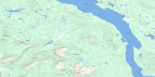 Aishihik Lake Topographic map 115H06 at 1:50,000 Scale