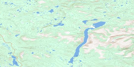Hopkins Lake Topographic map 115H07 at 1:50,000 Scale
