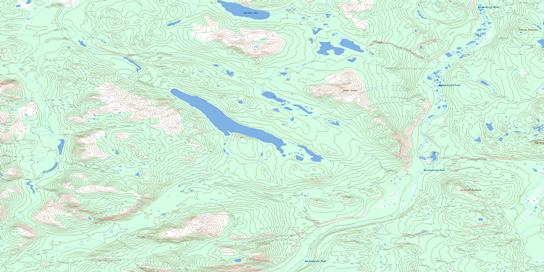 Vowel Mountain Topo Map 115H08 at 1:50,000 scale - National Topographic System of Canada (NTS) - Toporama map