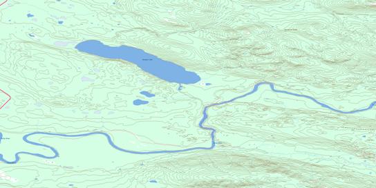 Diamain Lake Topographic map 115I16 at 1:50,000 Scale