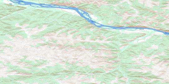 Coffee Creek Topo Map 115J14 at 1:50,000 scale - National Topographic System of Canada (NTS) - Toporama map