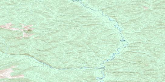 Enchantment Creek Topo Map 115N16 at 1:50,000 scale - National Topographic System of Canada (NTS) - Toporama map