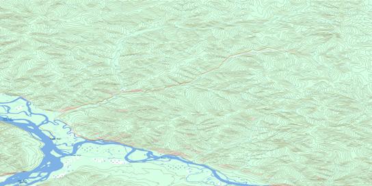 Stewart River Topographic map 115O06 at 1:50,000 Scale