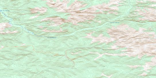 Clear Creek Topo Map 115P14 at 1:50,000 scale - National Topographic System of Canada (NTS) - Toporama map