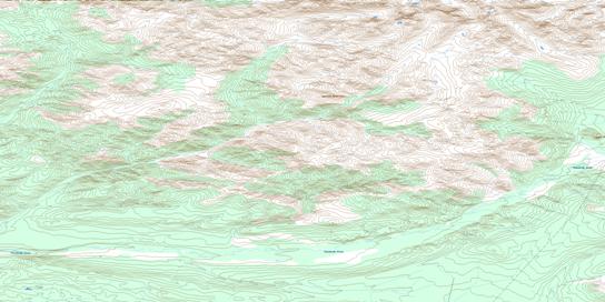 Chandindu River Topo Map 116B06 at 1:50,000 scale - National Topographic System of Canada (NTS) - Toporama map