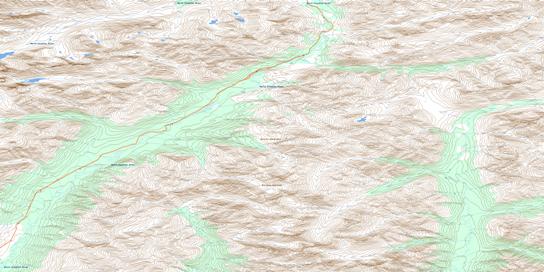 Upper Klondike River Topo Map 116B08 at 1:50,000 scale - National Topographic System of Canada (NTS) - Toporama map