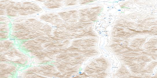 Seela Pass Topo Map 116B10 at 1:50,000 scale - National Topographic System of Canada (NTS) - Toporama map