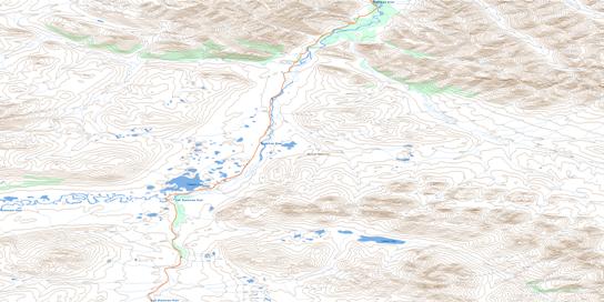 Lomond Lake Topo Map 116B16 at 1:50,000 scale - National Topographic System of Canada (NTS) - Toporama map