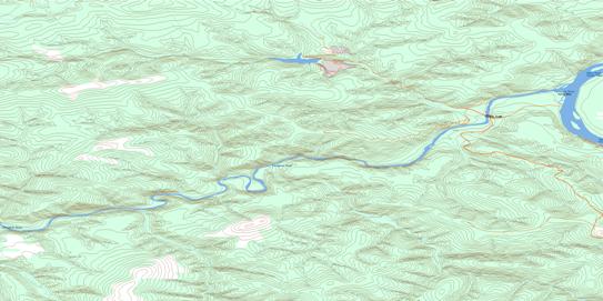 Clinton Creek Topographic map 116C07 at 1:50,000 Scale
