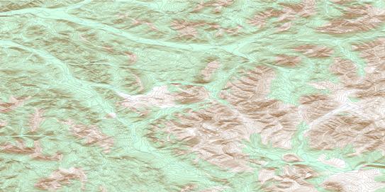 Mount Slipper Topo Map 116F07 at 1:50,000 scale - National Topographic System of Canada (NTS) - Toporama map