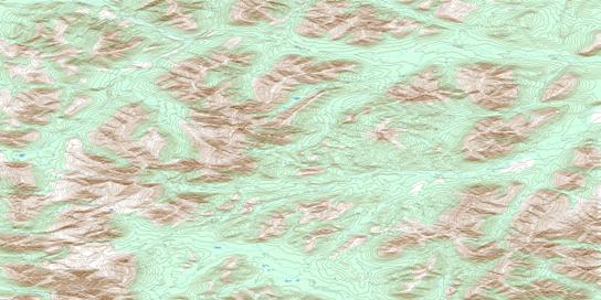 Mount Bragg Topo Map 116F09 at 1:50,000 scale - National Topographic System of Canada (NTS) - Toporama map
