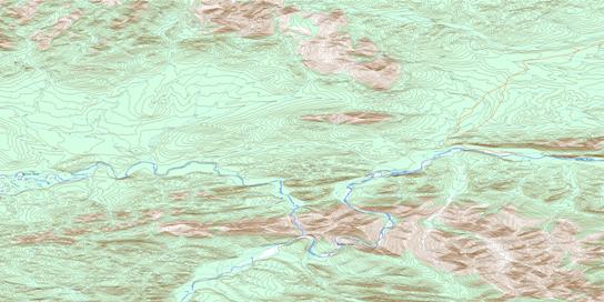 Mount Bouvette Topo Map 116G07 at 1:50,000 scale - National Topographic System of Canada (NTS) - Toporama map