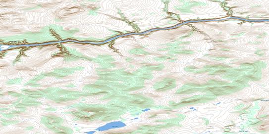 Rampart Mountain Topo Map 116N07 at 1:50,000 scale - National Topographic System of Canada (NTS) - Toporama map