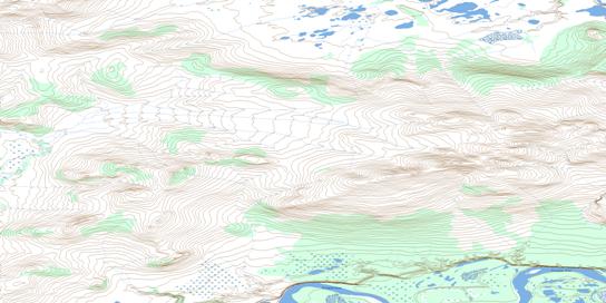 Old Crow Range Topographic map 116N09 at 1:50,000 Scale