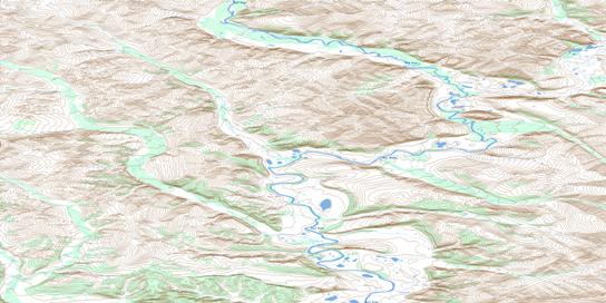 Mount Dennis Topo Map 116P10 at 1:50,000 scale - National Topographic System of Canada (NTS) - Toporama map