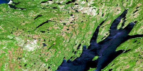 Placentia Satellite Map 001N04 at 1:50,000 scale - National Topographic System of Canada (NTS) - Orthophoto