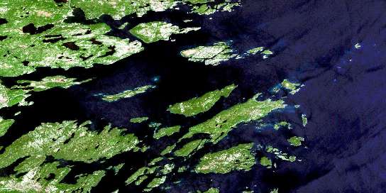 St Brendan's Satellite Map 002C13 at 1:50,000 scale - National Topographic System of Canada (NTS) - Orthophoto