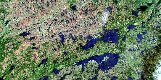 Mount Sylvester Satellite Map 002D03 at 1:50,000 scale - National Topographic System of Canada (NTS) - Orthophoto