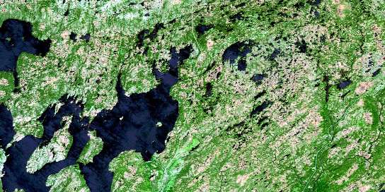 Twillick Brook Satellite Map 002D04 at 1:50,000 scale - National Topographic System of Canada (NTS) - Orthophoto