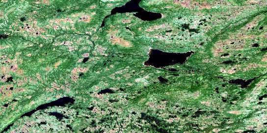 Kepenkeck Lake Satellite Map 002D07 at 1:50,000 scale - National Topographic System of Canada (NTS) - Orthophoto
