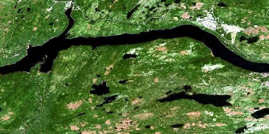 Gander Satellite Map 002D15 at 1:50,000 scale - National Topographic System of Canada (NTS) - Orthophoto
