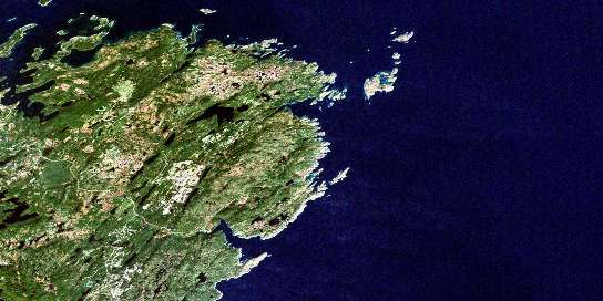 Air photo: St Julien's Satellite Image map 002M04 at 1:50,000 Scale