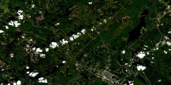 Mount Uniacke Satellite Map 011D13 at 1:50,000 scale - National Topographic System of Canada (NTS) - Orthophoto