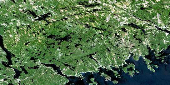 Tangier Satellite Map 011D15 at 1:50,000 scale - National Topographic System of Canada (NTS) - Orthophoto