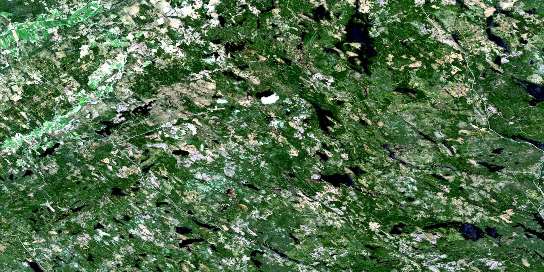 Upper Musquodoboit Satellite Map 011E02 at 1:50,000 scale - National Topographic System of Canada (NTS) - Orthophoto