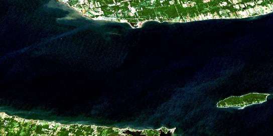 Pictou Island Satellite Map 011E15 at 1:50,000 scale - National Topographic System of Canada (NTS) - Orthophoto
